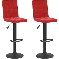 vidaXL Barhocker 2 Stk. Weinrot Samt