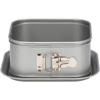 Patisse Springende Form quadratisch mit hohem Rand 18 cm Stahl silber