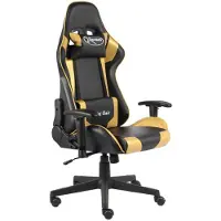 vidaXL Gaming-Stuhl Drehbar Golden PVC
