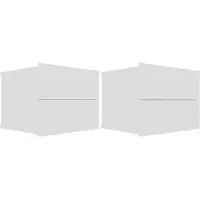 vidaXL - Nachttische - 2 - Stück - 40x30x30 - cm - handgefertigt - Holz - weiß