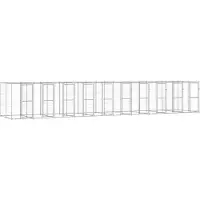 vidaXL Outdoor-Hundezwinger Verzinkter Stahl 24,2 m2 3082290