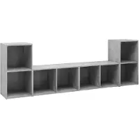 vidaXL TV-Schränke 4 Stk. Betongrau 72x35x36,5 cm Holzwerkstoff