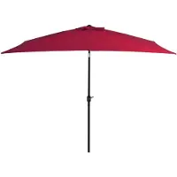vidaXL Sonnenschirm mit Metall-Mast 300x200 cm Bordeauxrot