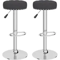 vidaXL Barhocker 2 Stk. Schwarz Stoff