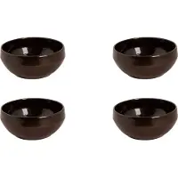 Palmer 4 x Bama Copper Schale 0,45 Liter, Steingut, Ø 15 cm, spülmaschinenfest, braun kupfer goldschimmer