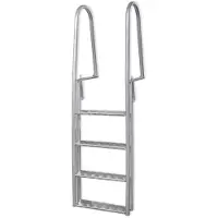 VidaXL Steg-/Poolleiter 4-stufig Aluminium 167 cm