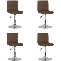 vidaXL Esszimmerstühle 4 Stk. Drehbar Braun Stoff