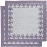 De Witte Lietaer Geschirrtücher Pied de Poule Lavender (2er-Set)