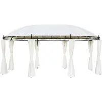 vidaXL Gartenpavillon Cremeweiß 530x350x265 cm