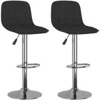 vidaXL Barhocker 2 Stk. Schwarz Stoff