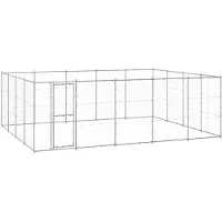 vidaXL Outdoor-Hundezwinger Verzinkter Stahl 24,2 m²
