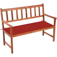vidaXL Gartenbank mit Auflage 120 cm Massivholz Akazie