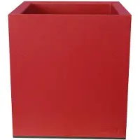 Big Buy Cooking Riviera Roter quadratischer Blumentopf aus Kunststoff 40 x 40 cm