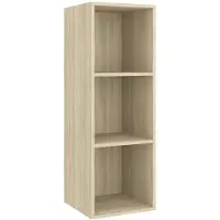 vidaXL TV-Wandschrank Sonoma-Eiche 37x37x107 cm Holzwerkstoff