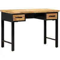 vidaXL Schreibtisch 110 x 50 x 76 cm Mangoholz Massiv