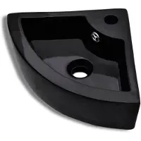 vidaXL Waschbecken mit Überlauf 45 x 32 x 12,5 cm Schwarz