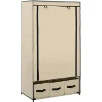 vidaXL Kleiderschrank Creme 87 x 49 x 159 cm Stoff