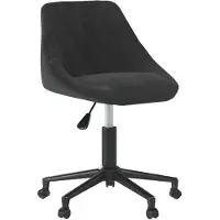 vidaXL Bürostuhl Drehbar Schwarz Samt