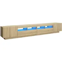vidaXL TV-Schrank mit LED-Leuchten Sonoma-Eiche 260x35x40 cm