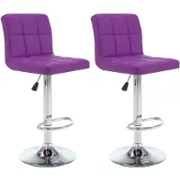 vidaXL Barhocker 2 Stk. Lila Kunstleder