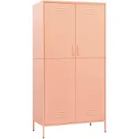 vidaXL Kleiderschrank Rosa 90x50x180 cm Stahl
