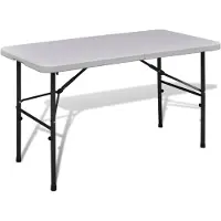 vidaXL Gartentisch Klappbar 122 cm HDPE Weiß