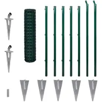vidaXL Eurozaun Stahl 10 x 1,2 m Grün