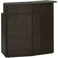 vidaXL Garten-Bartisch Braun 120x55x110 cm Poly Rattan