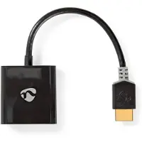 Nedis HDMI -Adapter - HDMI Stecker - USB Micro-B Buchse / VGA Buchse / 3.5 mm Buchse - Vergoldet - Gerade - PVC - Anthrazit - 1 Stück - Box