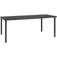 vidaXL Outdoor-Esstisch Anthrazit 190x90x74 cm Stahl
