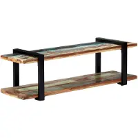 vidaXL TV-Regal 130x40x40 cm Altholz Massiv