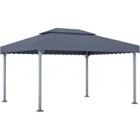 vidaXL Pavillon 400 x 300 cm Anthrazit Aluminium