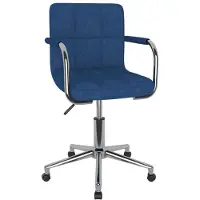 vidaXL Bürostuhl Drehbar Blau Stoff
