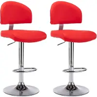 vidaXL Barhocker 2 Stk. Rot Kunstleder