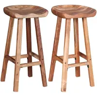 vidaXL Barhocker 2 Stk. Massivholz Akazie