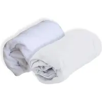 DOMIVA Weißes Spannbettlaken 70 x 140 cm - Perfekt für Babys