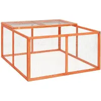 vidaXL Kaninchenstall 124x120x60 cm Massivholz Tanne