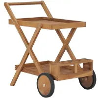 vidaXL Teewagen Massivholz Teak
