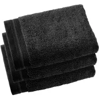 De Witte Lietaer Gästehandtuch Contessa Black (40 x 60 cm) (3er Set)