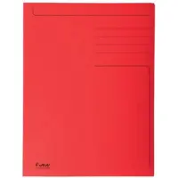 Exacompta 448003E 50x Aktenmappe mit Beschriftungsfeld und 3 Klappen, aus Karton 280g Forever, für Format DIN A4 - Rot