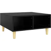 vidaXL Couchtisch Schwarz 60x60x30 cm Holzwerkstoff