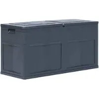 vidaXL Garten-Aufbewahrungsbox 320 L Schwarz