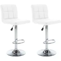 vidaXL Barhocker 2 Stk. Weiß Kunstleder