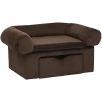 vidaXL Hundesofa mit Schublade Braun 75x50x38 cm Plüsch