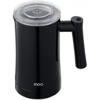 Moa Milchaufschäumer elektrisch - für Cappuccino und Latte - 3-in-1 - Schwarz - BPA-frei - MF1B