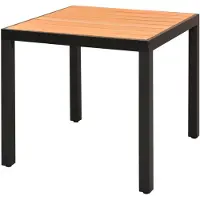 vidaXL Gartentisch Braun 80x80x74 cm Aluminium und WPC