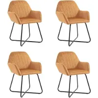 Möbelando Esszimmerstuhl "Hallbergmoos" aus Polyester in Creme. Abmessungen (B/H/T) 61x84x61 cm