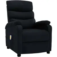 vidaXL Massagesessel Schwarz Stoff