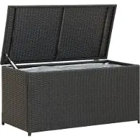 vidaXL Gartenbox Poly Rattan 100x50x50 cm Schwarz