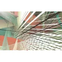 Komar Vliestapete "Digitaldruck Vlies - Space Grid Autumn - Größe 400 x 250 cm" bedruckt glatt Wohnzimmer, Schlafzimmer